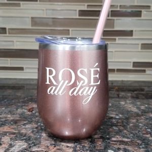 Rose Gold Wine Tumbler Stainless Steel